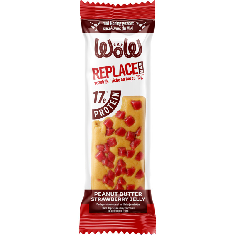 Eatwow Replace bar pindakaas aardbeienjam