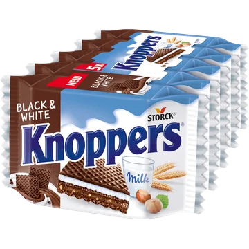 Knoppers Wafel black & white