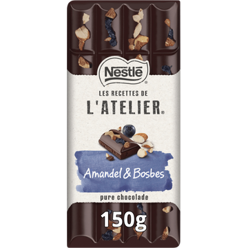 L'Atelier Pure chocoladereep amandel & bosbes
