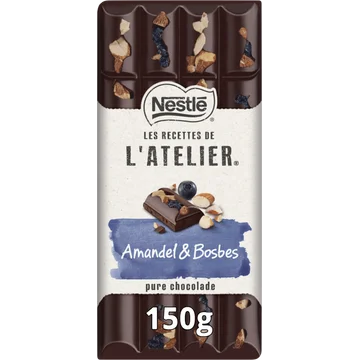 L'Atelier Pure chocoladereep amandel & bosbes