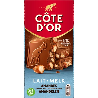 Côte d'Or Reep melk gekarameliseerde amandelen