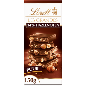 Lindt Les grandes pure chocolade hazelnoot
