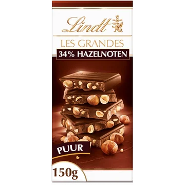 Lindt Les grandes pure chocolade hazelnoot