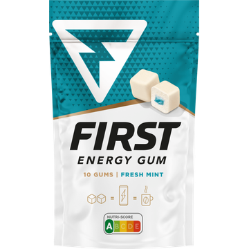 First Energy Gum Blue mint met cafeïne