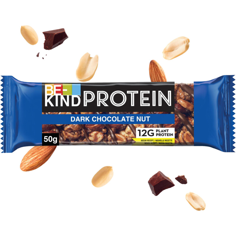 Be-kind Proteïne notenreep pure chocolade