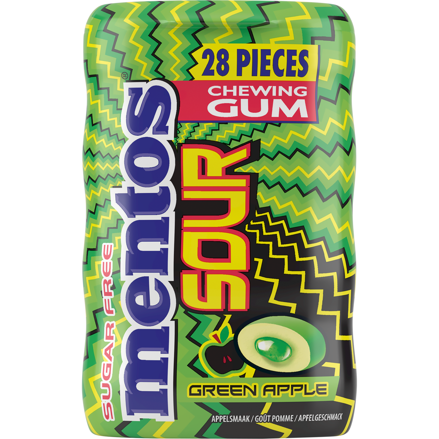 Mentos Gum Sour green apple