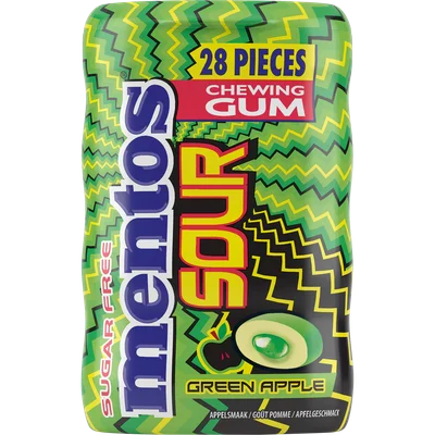 Mentos Gum Sour green apple