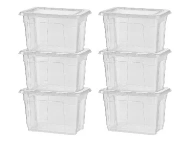 W5 Set van 6 opbergboxen met deksel