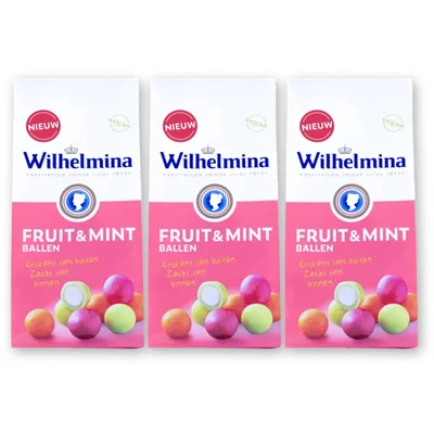 Wilhelmina Fruit & mint ballen 3-pack