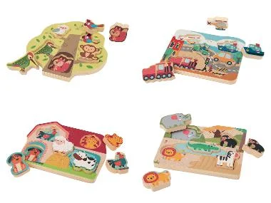 lupilu® Houten puzzel met geluid