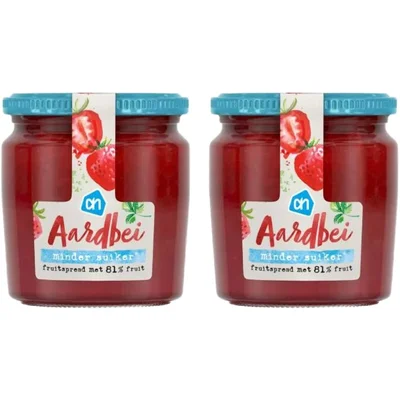 AH Fruitspread aardbei 81% 2-pack