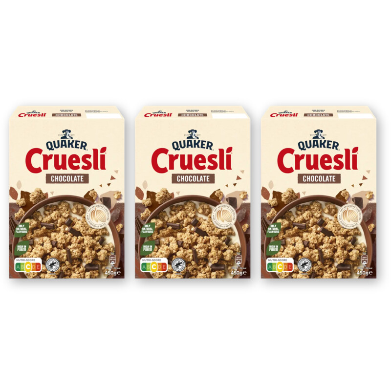 Quaker Cruesli chocolate 3-pack
