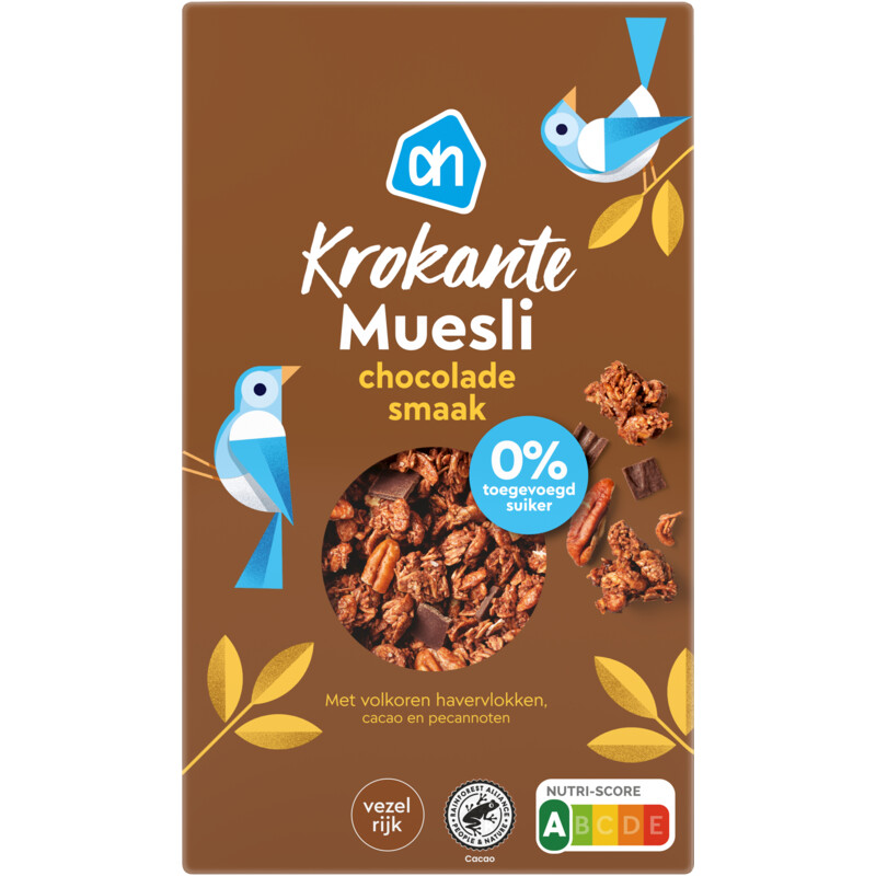 AH Krokante muesli chocolade 0% suiker