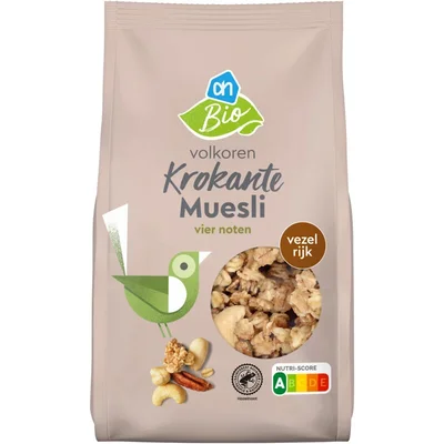 AH Biologisch Volkoren krokante muesli vier noten