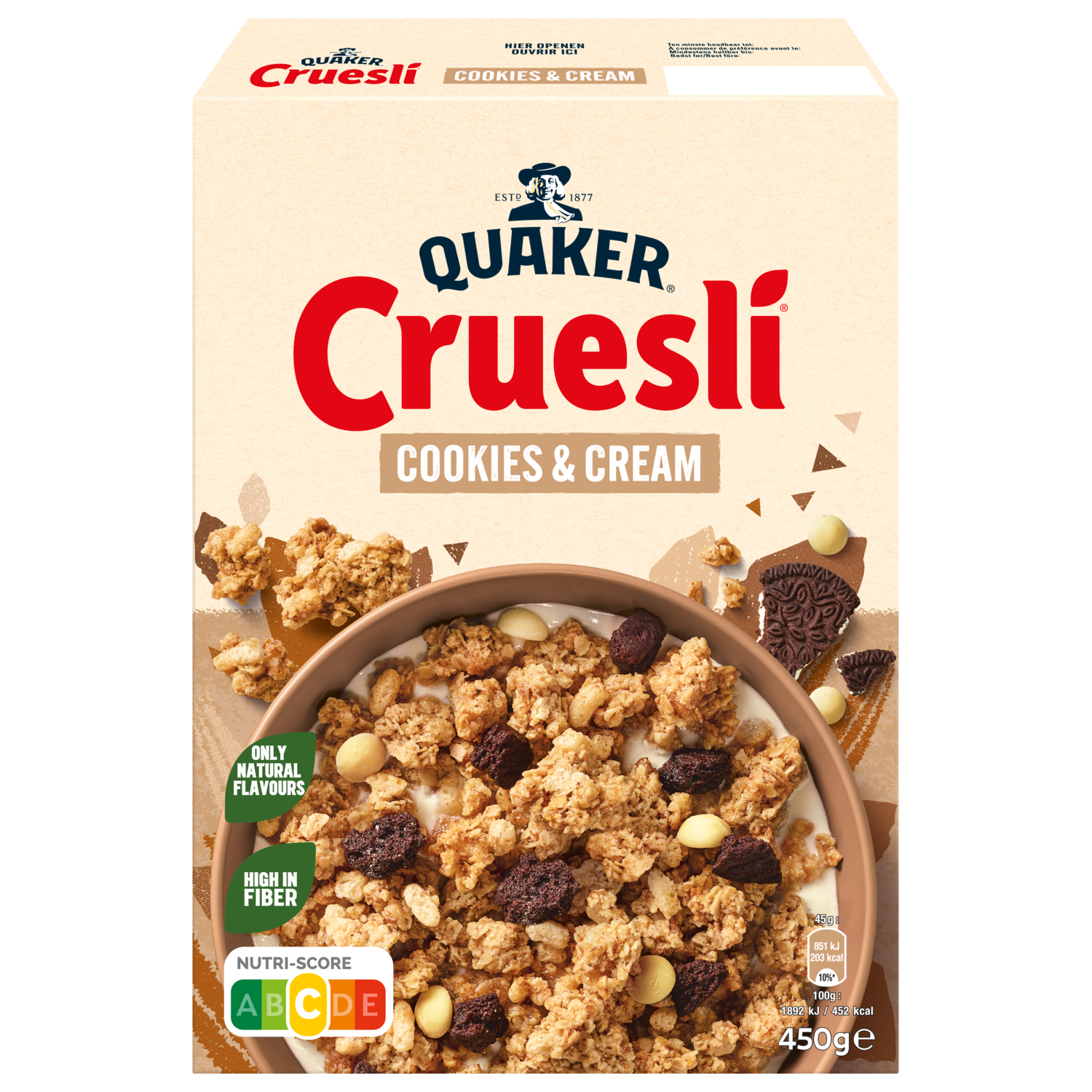 Quaker Cruesli cookies & cream