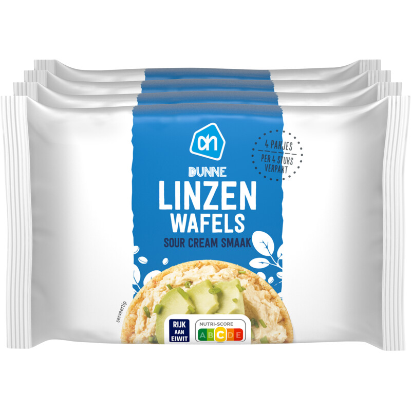 AH Dunne linzenwafels sourcream smaak 4pack