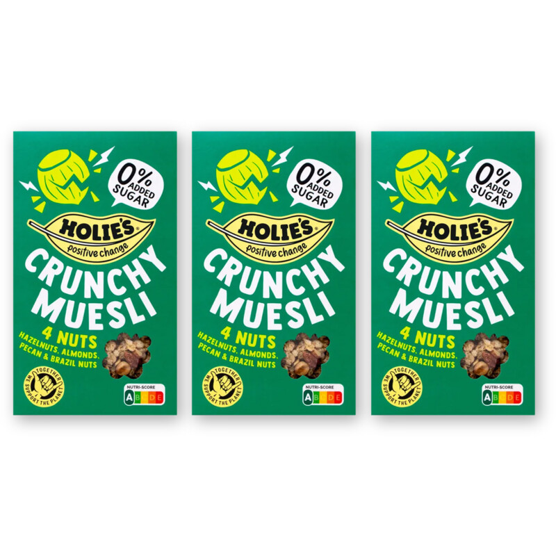 Holie's Crunchy muesli 4 nuts 3-pack