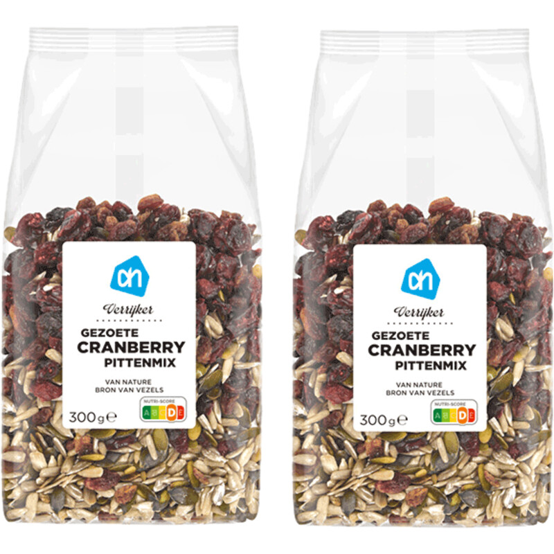 AH gezoete cranberry pittenmix 2-pack