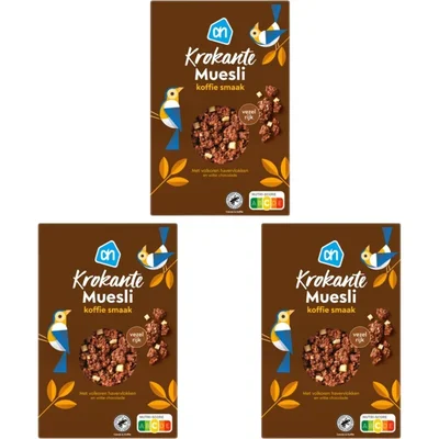 AH Krokante muesli koffie smaak 3-pack