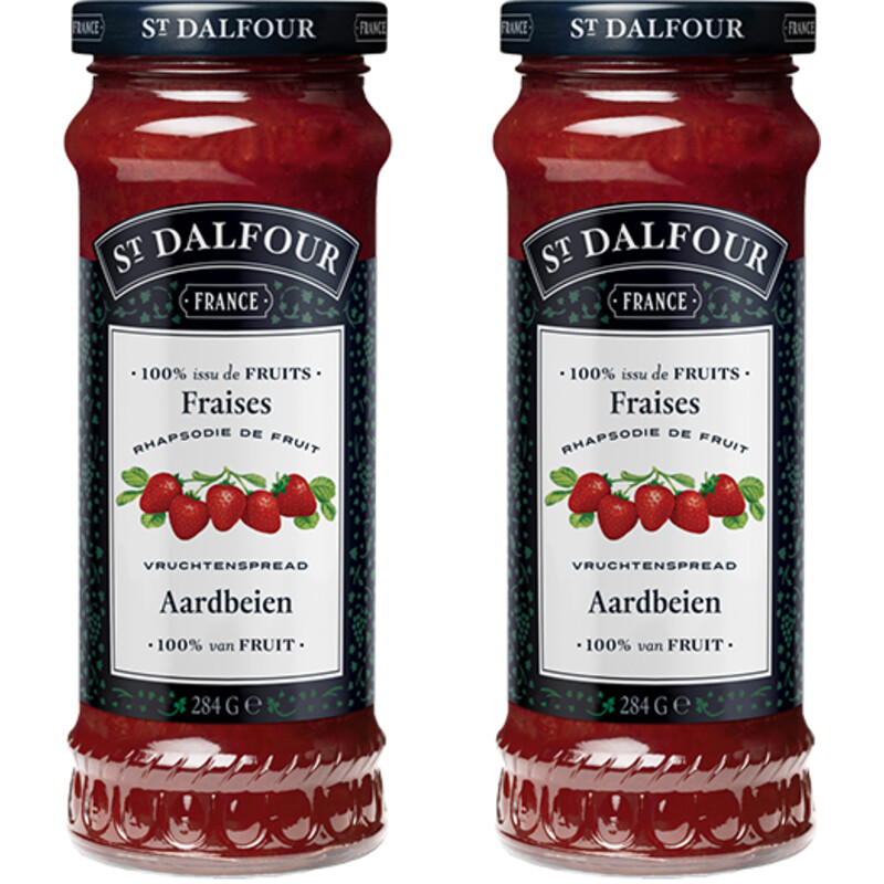 St. Dalfour Vruchtenspread Aardbei 2-pack