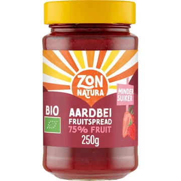 Zonnatura Aardbei fruitspread 75% fruit