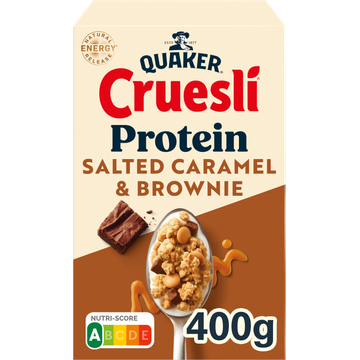 Quaker Cruesli protein salted caramel & brownie