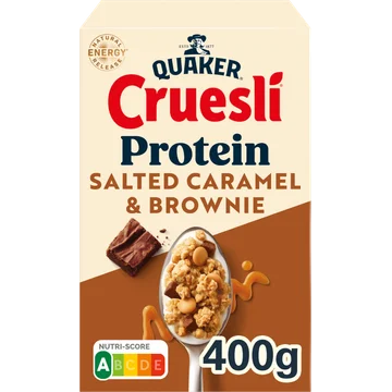 Quaker Cruesli protein salted caramel & brownie
