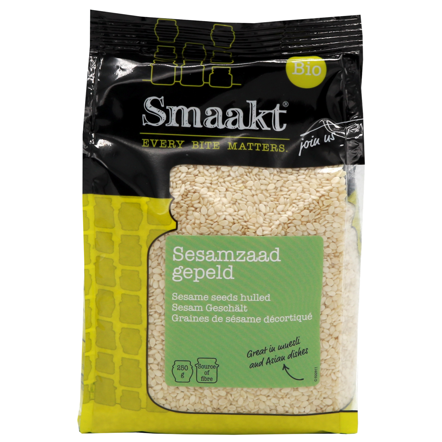 Smaakt Sesamzaad ongepeld