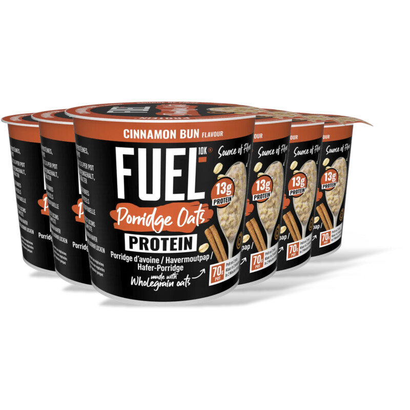 Fuel10K Porridge Oats Pot Cinnamon Bun 6-pack