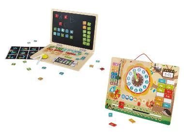 Playtive Houten laptop of magnetische klok