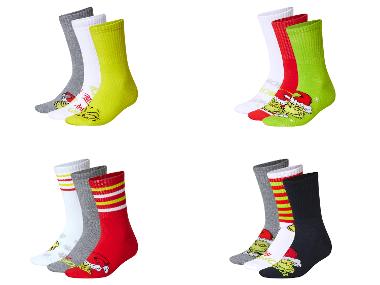 3 Paar kerstsokken The Grinch