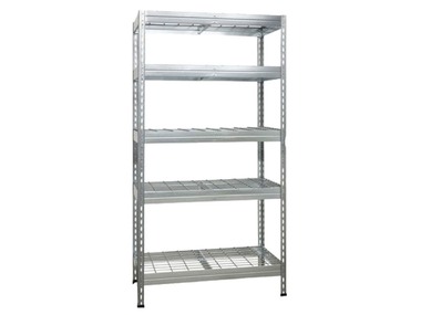 AR SHELVING Wire Rivet stellingkast met 5 draadgaas-bodem, 180x90x45, gegalvaniseerd