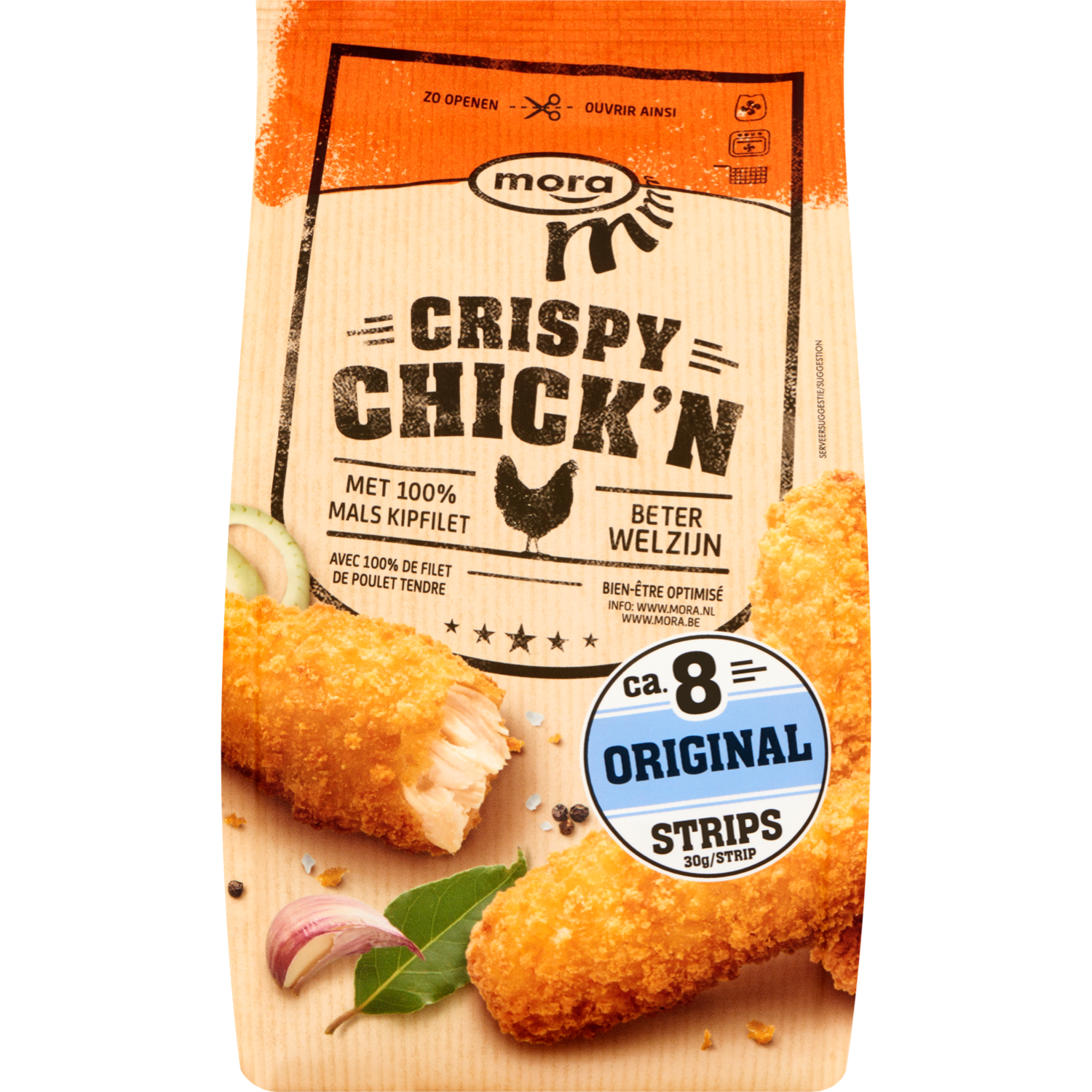 Mora Crispy chick'n original strips