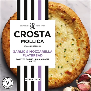 Crosta Mollica Garlic & mozzarella flatbread