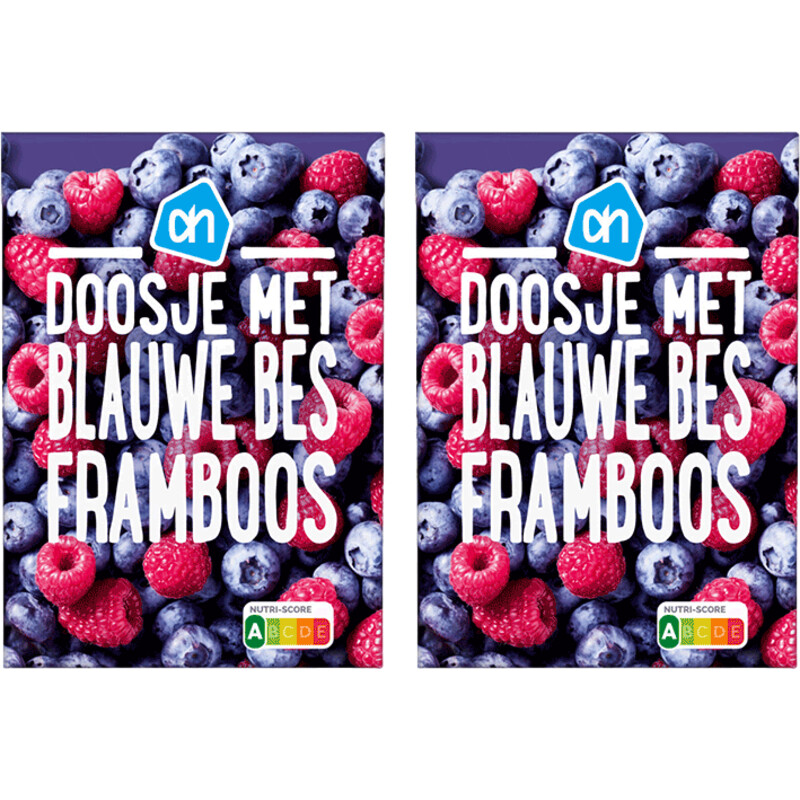 AH Doosje met blauwe bes framboos 2-pack