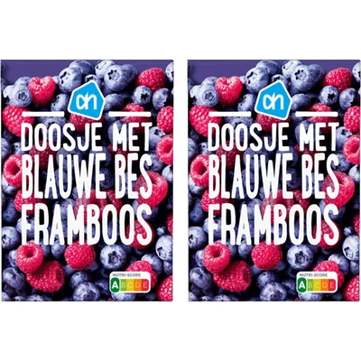 AH Doosje met blauwe bes framboos 2-pack