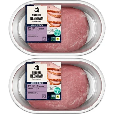 AH Voor in de oven beenham naturel 2-pack