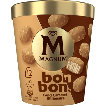 Magnum Bonbon gold caramel billionaire