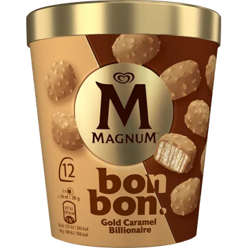 Magnum Bonbon gold caramel billionaire
