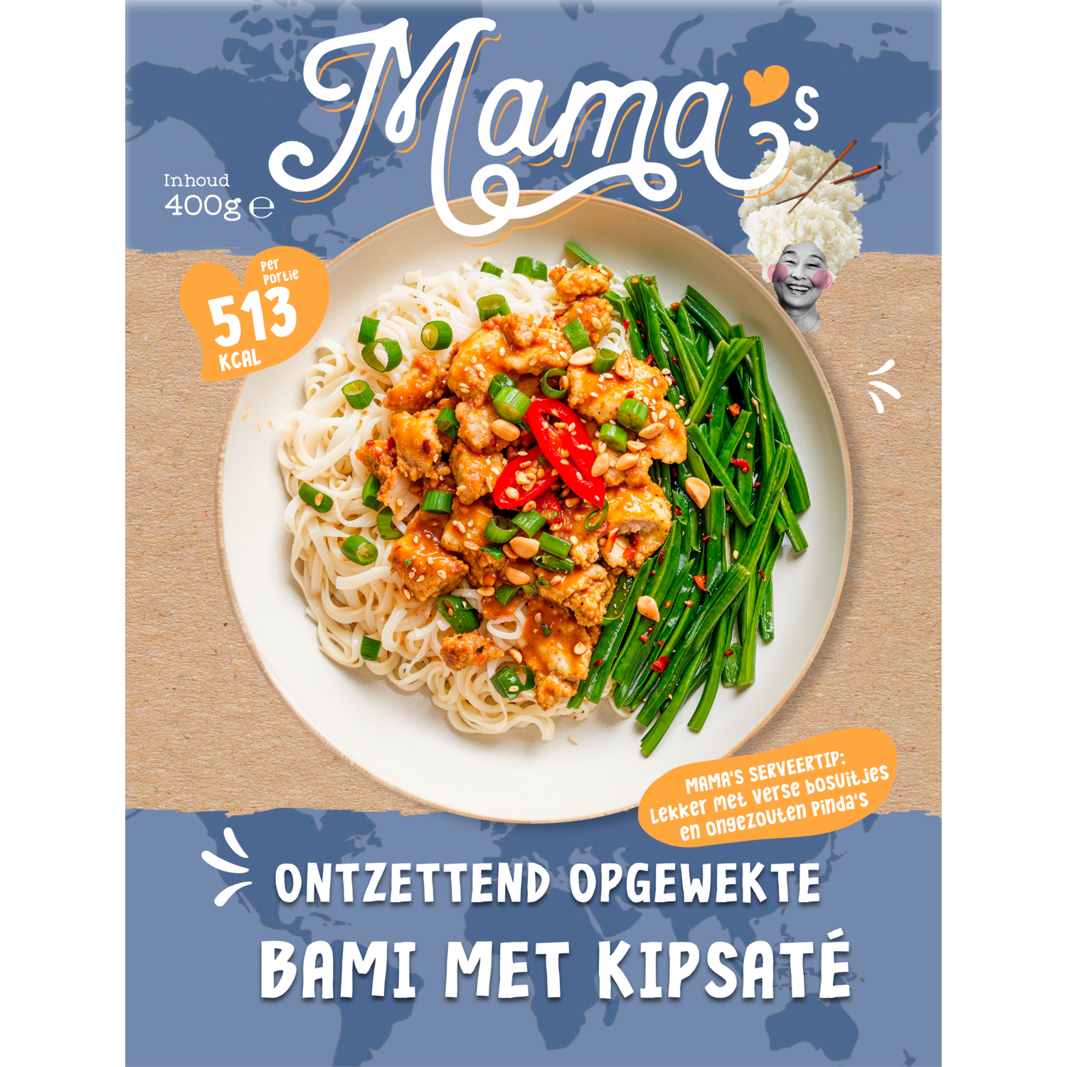 Mama's Bami met kipsate