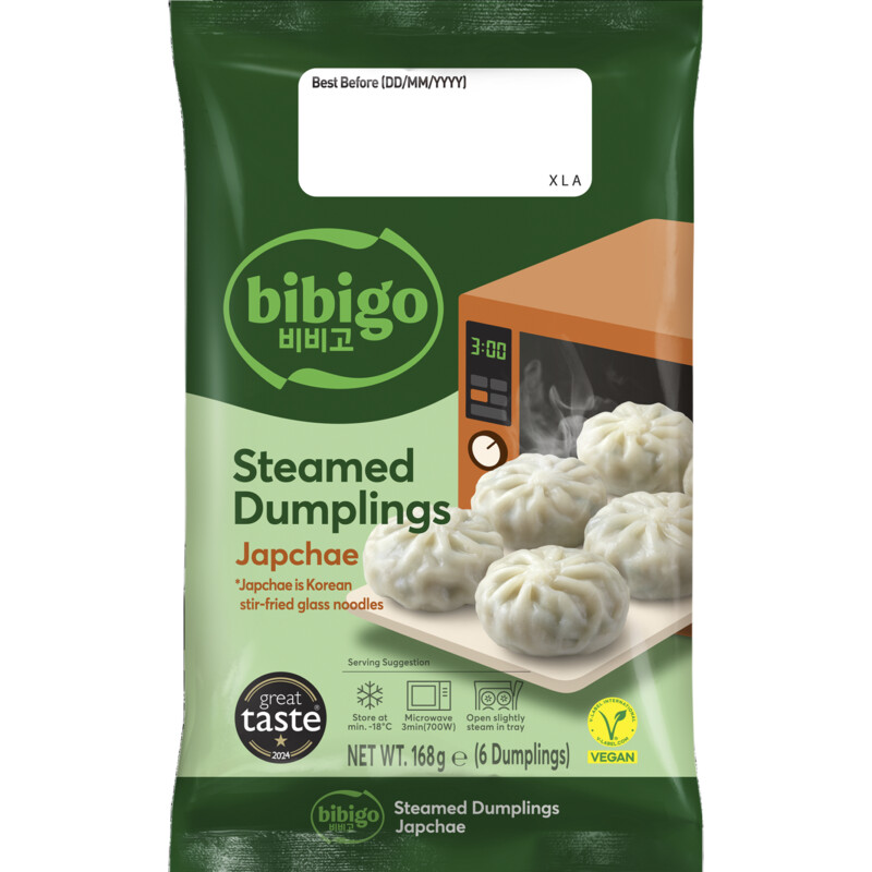Bibigo Steamed dumplings japchae