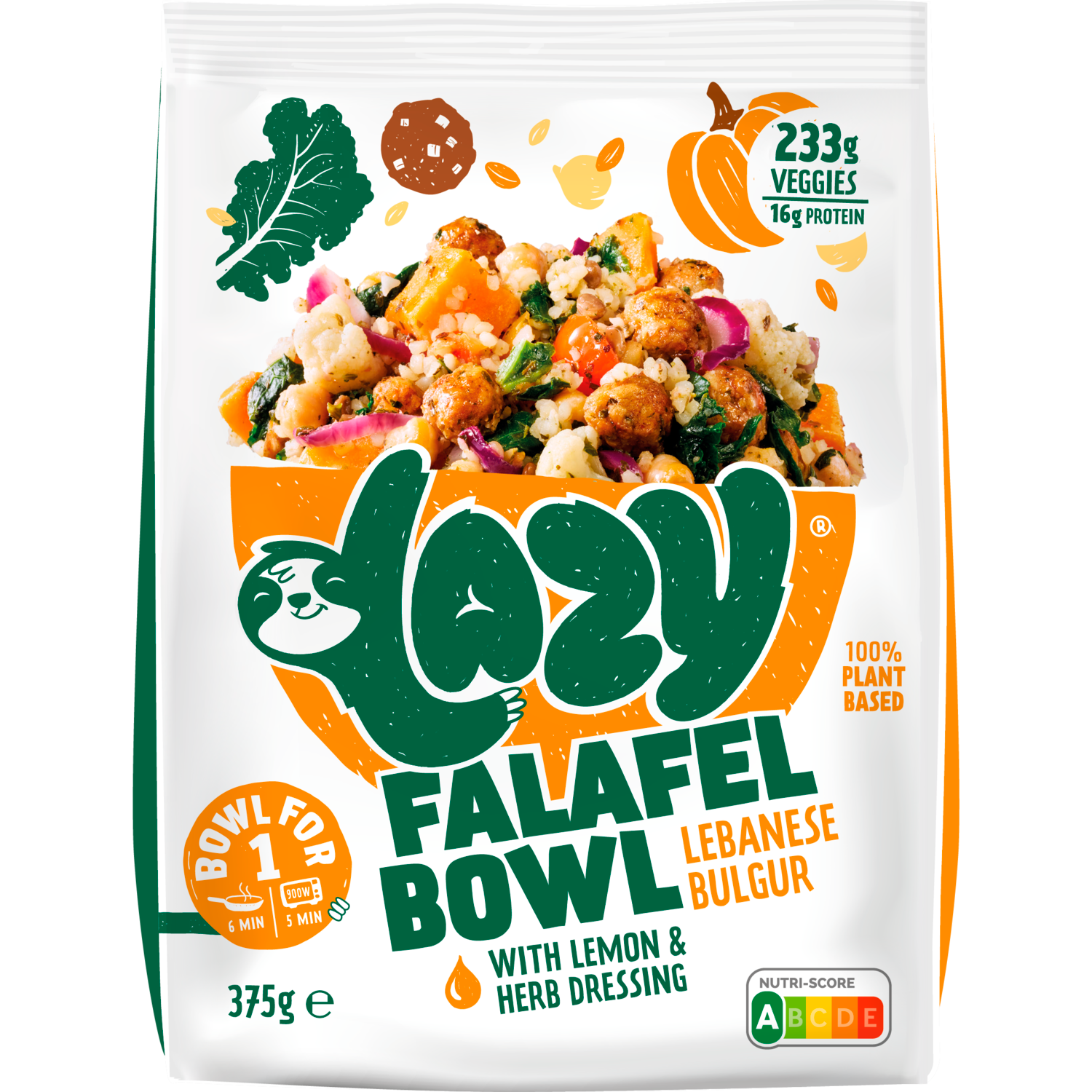 Lazy Falafel bowl lebanese bulgur