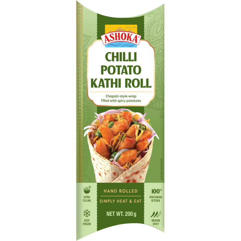 Ashoka Kathi roll chili aardappel