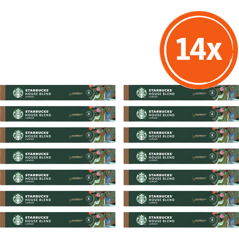 Starbucks Nespresso house blend lungo caps 14-pack