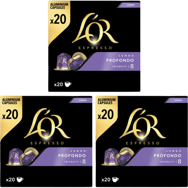 L'OR Espresso lungo profondo capsules 3-pack