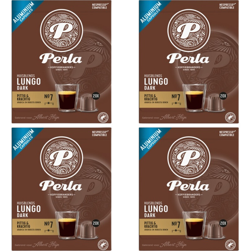 Perla Huisblends Lungo dark capsules 4-pack
