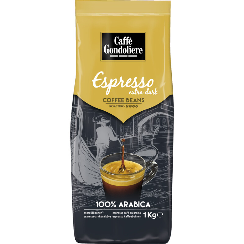 Caffè Gondoliere Espresso extra dark coffee beans