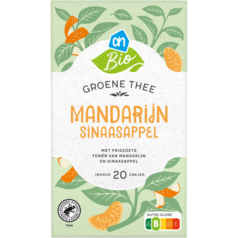 AH Biologisch Groene thee mandarijn sinaasappel