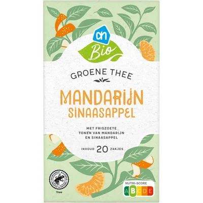 AH Biologisch Groene thee mandarijn sinaasappel
