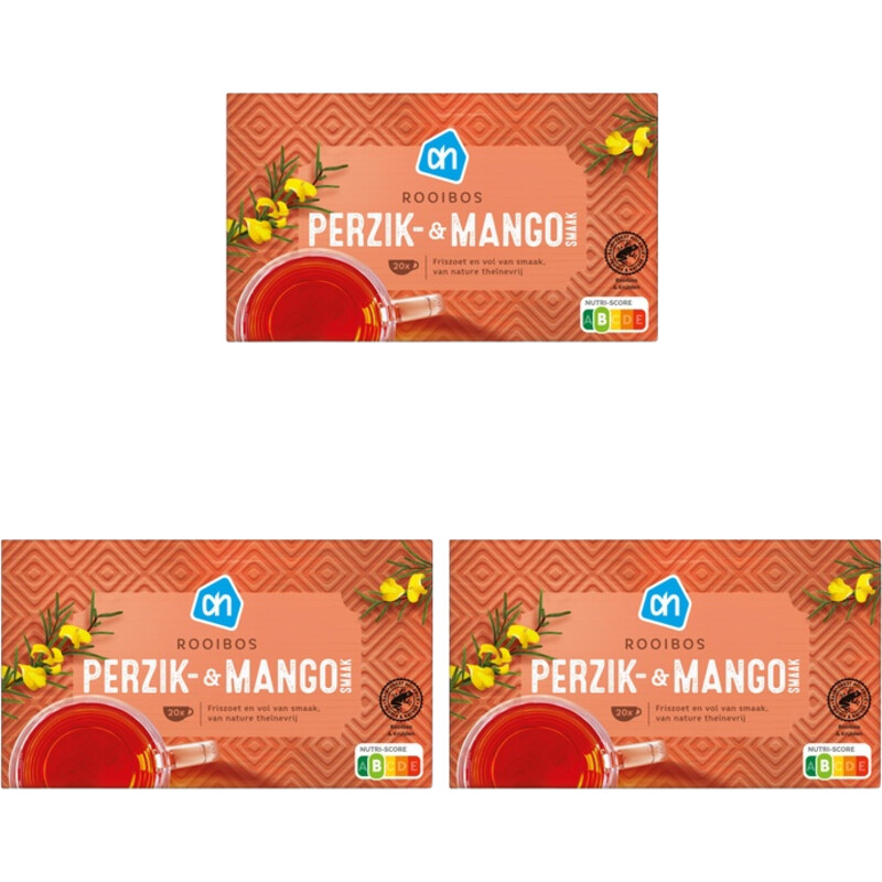 AH Rooibos mango perzik smaak 3-pack